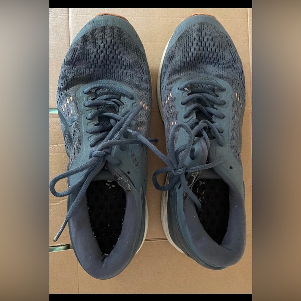 Asics Navy and White Athletic Shoes size 8 1/2 - Picture 2 of 11